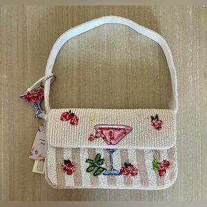 🍸👛 Handcrafted in India~ Elegant Cosmopolitan Beaded Shoulder Bag